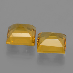 Pedras preciosas de berilo dourado amarelo natural de 2,78 ct, quadrado, VS