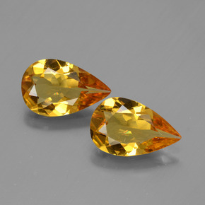 Pedras preciosas de berilo dourado ouro natural de  ct, formato de pêra, VS