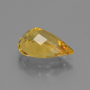 Berilo dourado ouro natural 2,30ct, formato de pêra, VVS