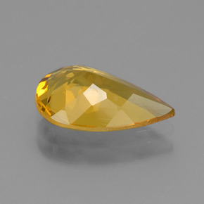Berilo dourado ouro natural 2,07ct, formato de pêra, VVS-VS