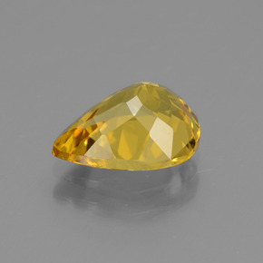 Berilo dourado ouro natural 1,97ct, formato de pêra, VVS