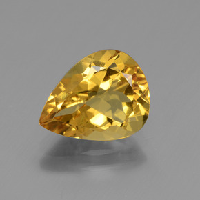 Berilo Dourado Amarelo Dourado Natural 2.11ct, Formato de pêra, VVS