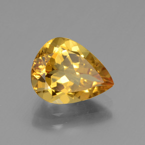 Berilo Dourado Amarelo Dourado Natural 2.11ct, Formato de pêra, VVS