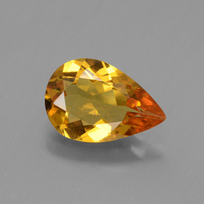 Berilo dourado ouro natural 1,46ct, formato de pêra, VVS