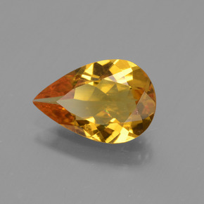 Berilo dourado ouro natural 1,46ct, formato de pêra, VVS