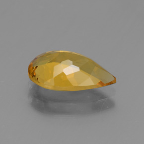 Berilo dourado ouro natural 1,70ct, formato de pêra, VVS