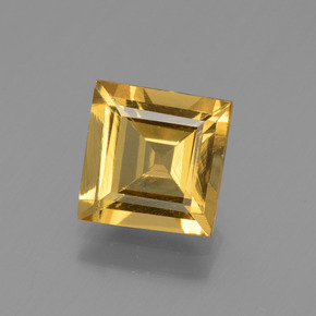 Berilo dourado amarelo natural 1,89ct, quadrado, VVS-VS