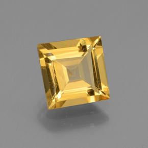 Berilo dourado amarelo natural 1,89ct, quadrado, VVS-VS