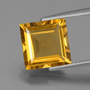 Berilo dourado ouro natural 2,97ct, quadrado, VVS-VS