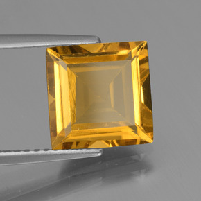 Berilo dourado ouro natural 2,97ct, quadrado, VVS-VS