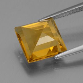 Berilo dourado ouro natural 2,97ct, quadrado, VVS-VS