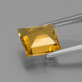 Berilo dourado ouro natural 2,11ct, quadrado, VVS-VS