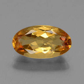 Berilo dourado amarelo natural 1,74ct, corte oval, VS