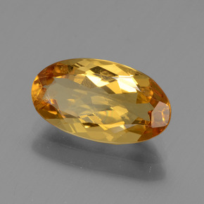 Berilo dourado amarelo natural 1,74ct, corte oval, VS