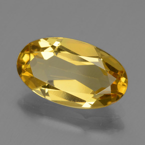 Berilo dourado dourado natural 2,25ct, corte oval, VVS-VS