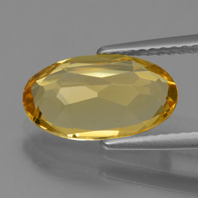 Berilo dourado dourado natural 2,25ct, corte oval, VVS-VS