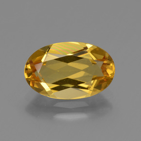 Berilo Dourado Amarelo Dourado Natural 2,22ct, Corte Oval, VVS-VS