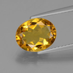 Berilo Dourado Amarelo Dourado Natural 2.16ct, Corte Oval, VVS-VS