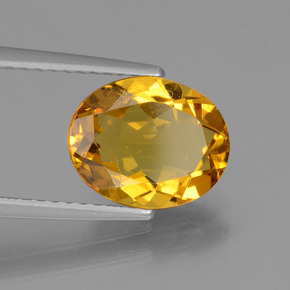 Berilo Dourado Amarelo Dourado Natural 2.16ct, Corte Oval, VVS-VS