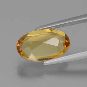 Berilo dourado amarelo natural 1,88ct, corte oval, VVS-VS