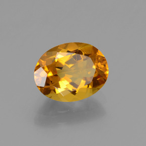 Berilo dourado ouro natural 1,74ct, corte oval, VVS-VS
