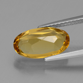Berilo dourado dourado natural 2,29ct, corte oval, VVS-VS