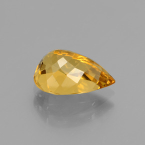 Berilo dourado ouro natural 1,85ct, formato de pêra, VVS