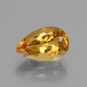 Berilo dourado ouro natural 2,18ct, formato de pêra, VVS-VS