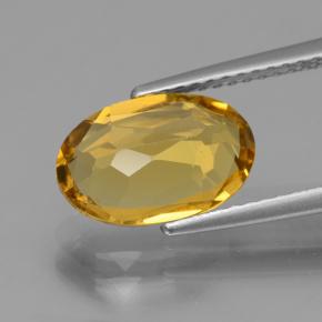 Berilo dourado dourado natural 2,29ct, corte oval, VVS-VS