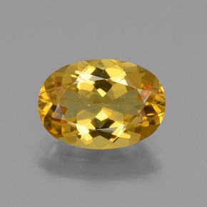 Berilo Dourado Amarelo Dourado Natural 1.85ct, Corte Oval, VVS-VS
