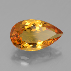 Berilo dourado ouro natural 3,16ct, formato de pêra, VVS-VS