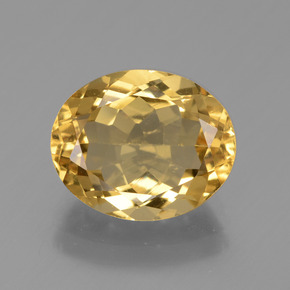 Berilo dourado ouro natural 3,18ct, corte oval, VVS-VS