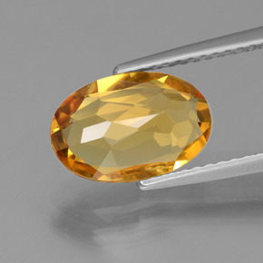 Berilo dourado amarelo natural 2,18ct, corte oval, VVS-VS