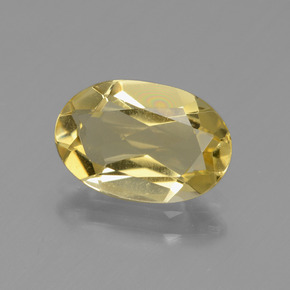 Berilo dourado amarelo natural 1,97ct, corte oval, VVS-VS