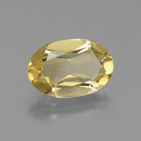 Berilo dourado amarelo natural 1,97ct, corte oval, VVS-VS