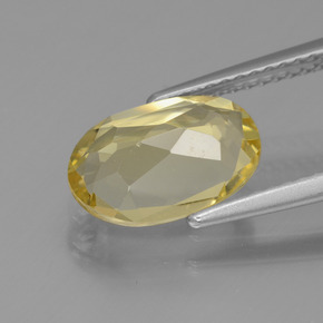 Berilo dourado amarelo natural 1,97ct, corte oval, VVS-VS