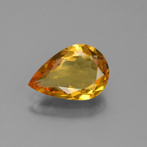Berilo Dourado Amarelo Dourado Natural 1.39ct, Formato de pêra, VVS