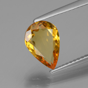 Berilo Dourado Amarelo Dourado Natural 1.39ct, Formato de pêra, VVS