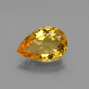 Berilo Dourado Amarelo Dourado Natural 1.55ct, Formato de pêra, VVS