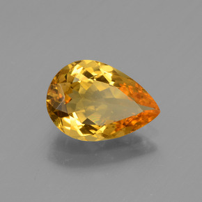 Berilo Dourado Amarelo Dourado Natural 1.55ct, Formato de pêra, VVS
