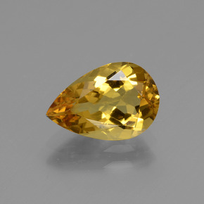 Berilo Dourado Amarelo Dourado Natural 1.49ct, Formato de pêra, VVS
