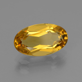 Berilo dourado laranja natural 2,26ct, corte oval, VVS-VS