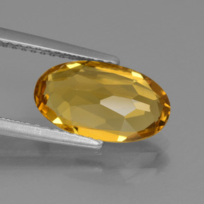 Berilo dourado laranja natural 2,26ct, corte oval, VVS-VS