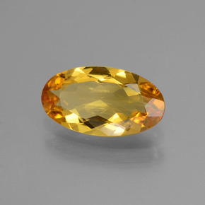 Berilo dourado amarelo natural 1,42ct, corte oval, VVS-VS
