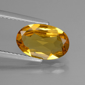 Berilo dourado amarelo natural 1,73ct, corte oval, VVS-VS
