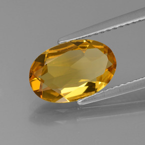 Berilo dourado amarelo natural 1,73ct, corte oval, VVS-VS