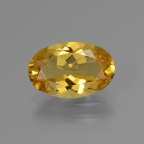 Berilo dourado amarelo natural 1,74ct, corte oval, VVS-VS