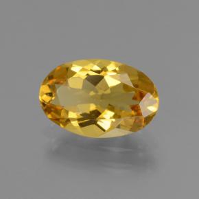 Berilo dourado amarelo natural 1,74ct, corte oval, VVS-VS