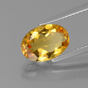 Berilo Dourado Amarelo Dourado Natural 1.81ct, Corte Oval, VVS-VS