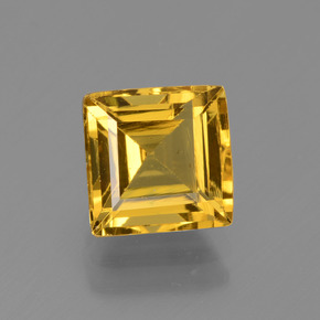 Berilo dourado amarelo natural 1,77ct, quadrado, VVS-VS